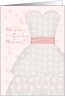 Lace Shadow Cousin Bridesmaid card