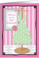 Dress Shop Be My Chief Bridesmaid card