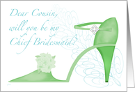 Green Shoe Cousin Chief Bridesmaid card
