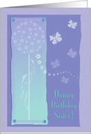 Milkweed & Butterflies Sister Birthday card