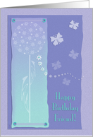 Milkweed & Butterflies Friend Birthday card