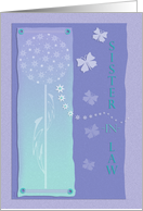 Milkweed & Butterflies Sister-in-Law Birthday card