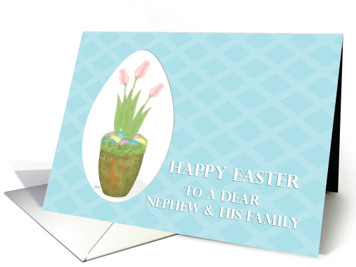 Tulip & Easter Eggs Nephew & Family card (377812)