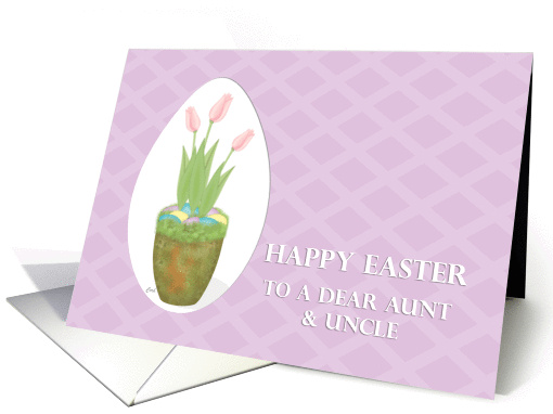 Tulip & Easter Eggs Aunt & Uncle card (377820)