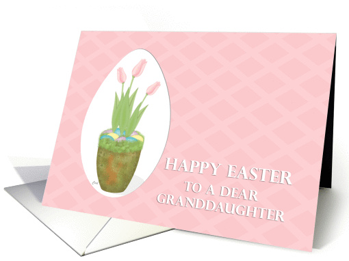 Tulip & Easter Eggs Granddaughter card (378118)