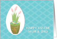 Tulip & Easter Eggs Mom & Dad card