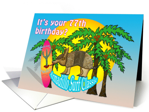 Aloha Surf 77th Birthday card (381416)
