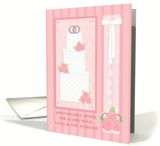 Cabbage Rose Anniversary Niece & Her Husband card (381686)