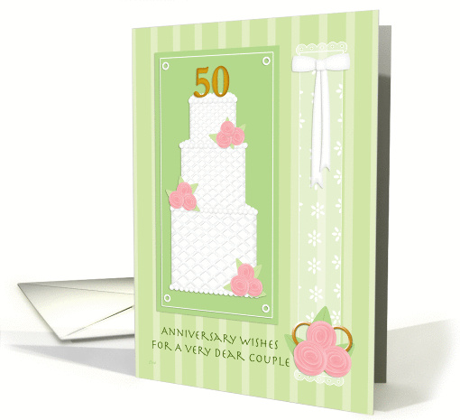 50th Anniversary in Green for Couple card (382638)