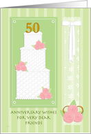 50th Anniversary in Green for Friends card