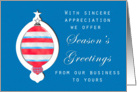 Patriotic Season’s Greetings For Business card