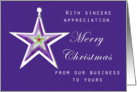 Tin Star Merry Christmas For Business card