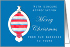 Patriotic Merry Christmas for Business card