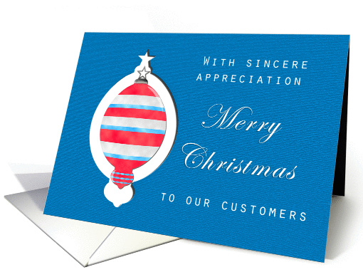 Patriotic Merry Christmas for Customers card (383911)