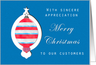 Patriotic Merry Christmas for Customers card