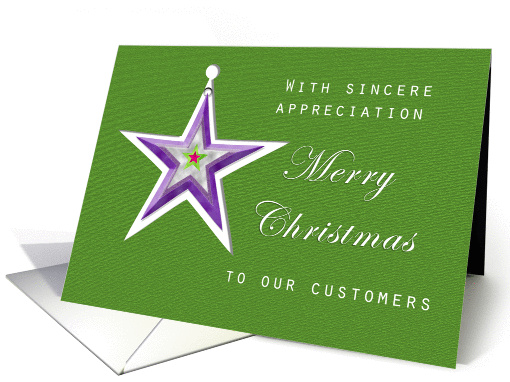 Tin Star Merry Christmas for Customers card (383914)