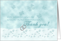 Aqua Butterfly Jewelry Thank You card