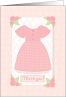 Pink Rose Garden Flower Girl Thank You card