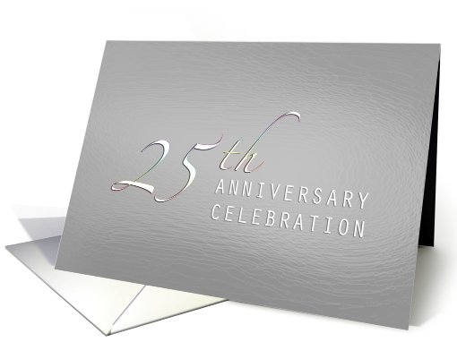 25th Anniversary Invitations Silver Elegance card (385732)