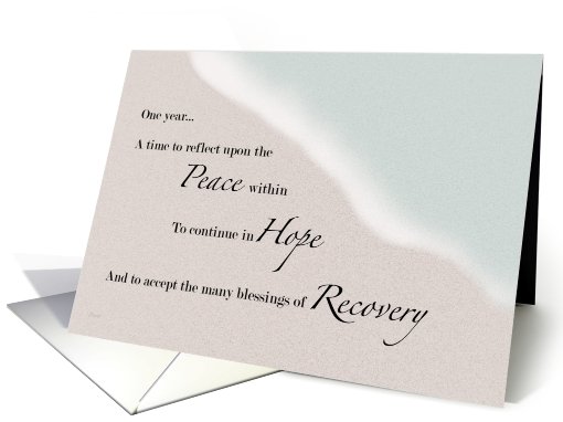 Recovery Ocean & Sand One Year card (387536)