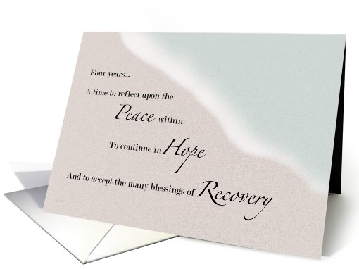Recovery Ocean & Sand Four Years card (387544)