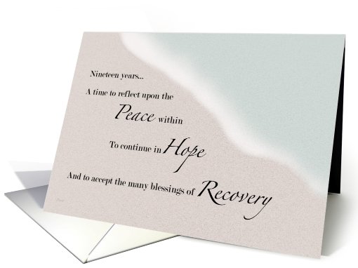 Recovery Ocean & Sand 19 Years card (388949)