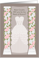 Rose Column Cousin Maid of Honor card