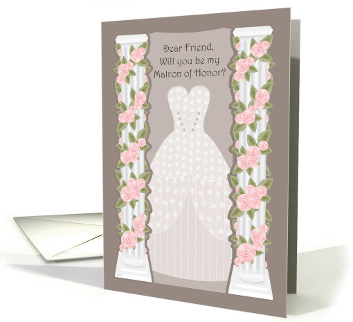 Rose Column Friend Matron of Honor card (391868)