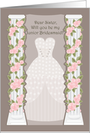 Rose Column Sister Junior Bridesmaid card