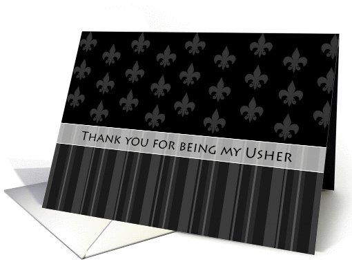 Fleur de Lis Thank You Usher card (393469)