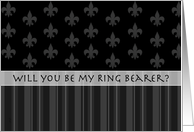 Fleur de Lis Ring Bearer Invite card