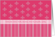 Fleur de Lis Flower Girl Thanks card