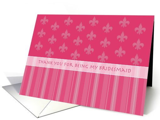 Fleur de Lis Bridesmaid Thank You card (393547)