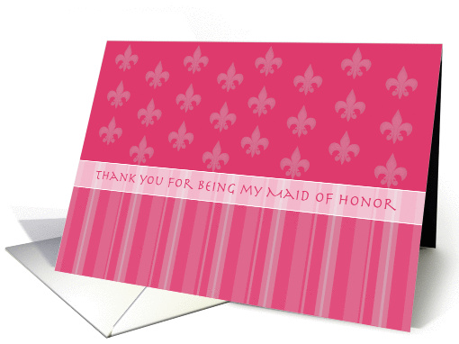 Fleur de Lis Maid of Honor Thanks card (393549)