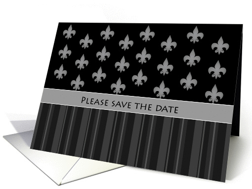 Fleur de Lis Save the Date card (394018)