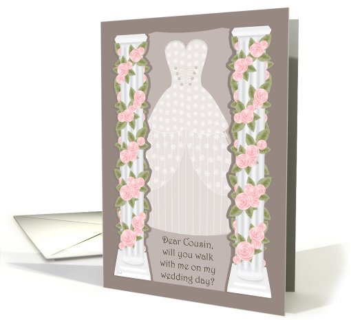 Rose Column Walk with Me Cousin? card (397767)