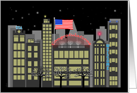 US American Citizenship Citizen Congratulations Big City Urban Scene card