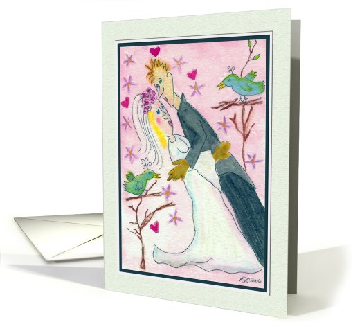 Wedding Congrats Lovers with Golden Hands card (399585)