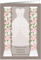 Rose Coulmn Junior Bridesmaid Thank You card