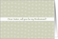 Sage & Lace Sister Bridesmaid card