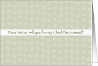 Sage & Lace Sister Chief Bridesmaid card