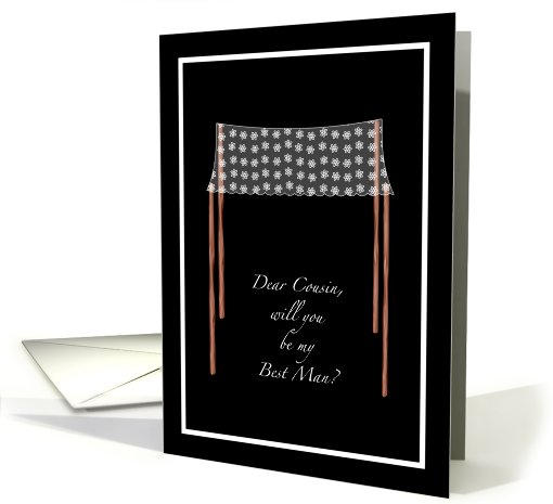 Chuppah Cousin Best Man Invite card (404727)