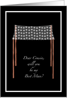 Chuppah Cousin Best Man Invite card