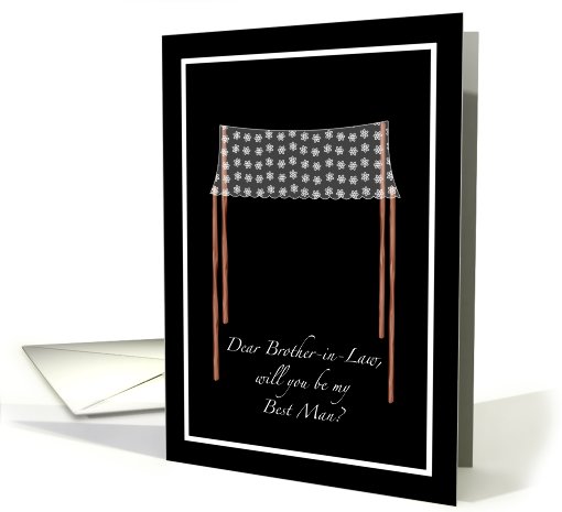 Chuppah Brother-in-Law Best Man Invite card (404766)