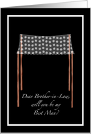Chuppah Brother-in-Law Best Man Invite card