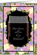 Chuppah Cousin Bridesmaid card