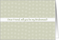 Sage & Lace Friend Bridesmaid card