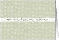 Sage & Lace Friend Maid of Honor card
