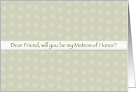 Sage & Lace Friend Matron of Honor card