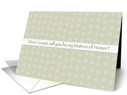 Sage & Lace Cousin Matron of Honor card (406082)